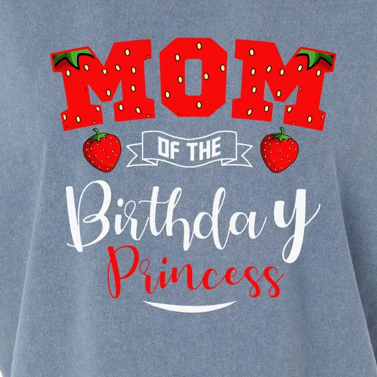 Mom Of The Birthday Princess Strawberry Theme Bday Party Garment-Dyed Women's Muscle Tee