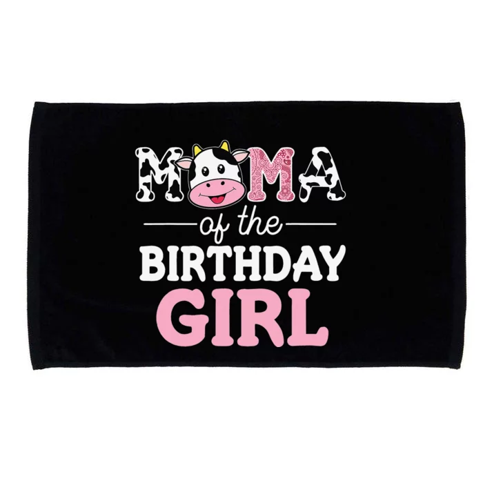 Mama of The Birthday Farm Cow Mommy Mom 1st Microfiber Hand Towel