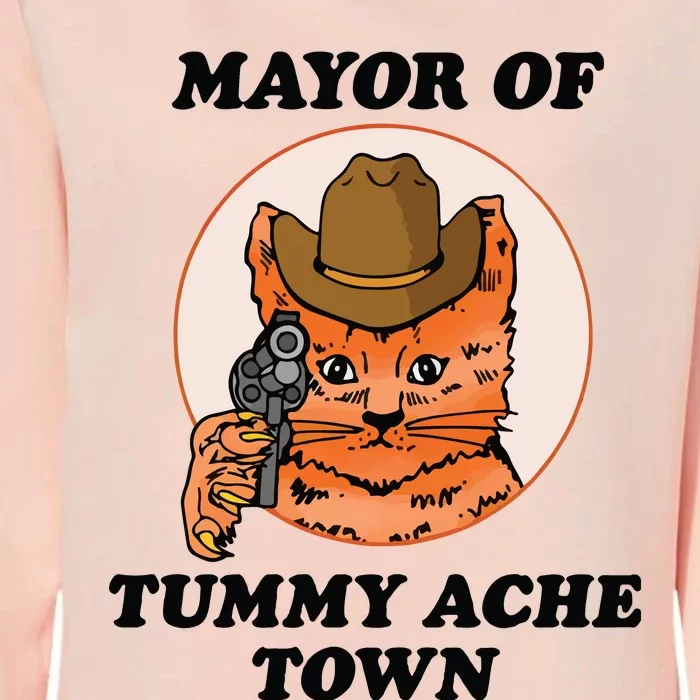 Mayor Of Tummy Ache Town Womens California Wash Sweatshirt