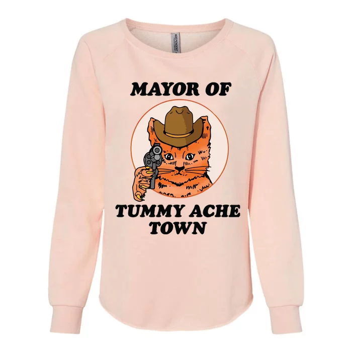 Mayor Of Tummy Ache Town Womens California Wash Sweatshirt