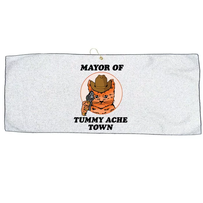 Mayor Of Tummy Ache Town Large Microfiber Waffle Golf Towel