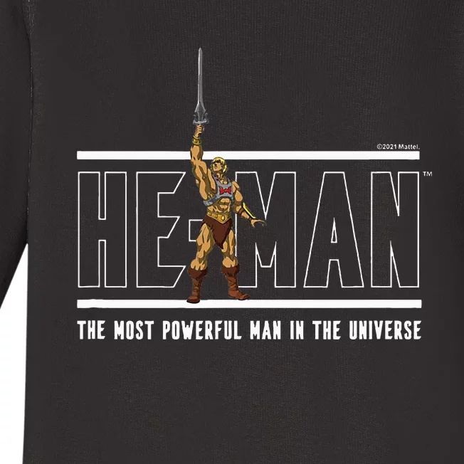 M.A.S.T.E.R.S Of The Universe Most Powerful Man In The Universe Baby Long Sleeve Bodysuit