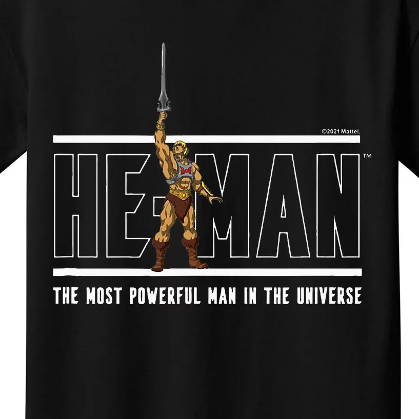 M.A.S.T.E.R.S Of The Universe Most Powerful Man In The Universe Kids T-Shirt