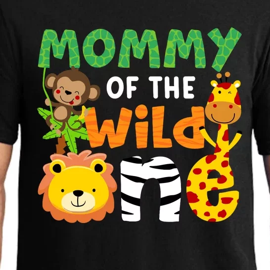 Mommy Of The Wild One Zoo Theme Bday Safari Jungle Animals Pajama Set