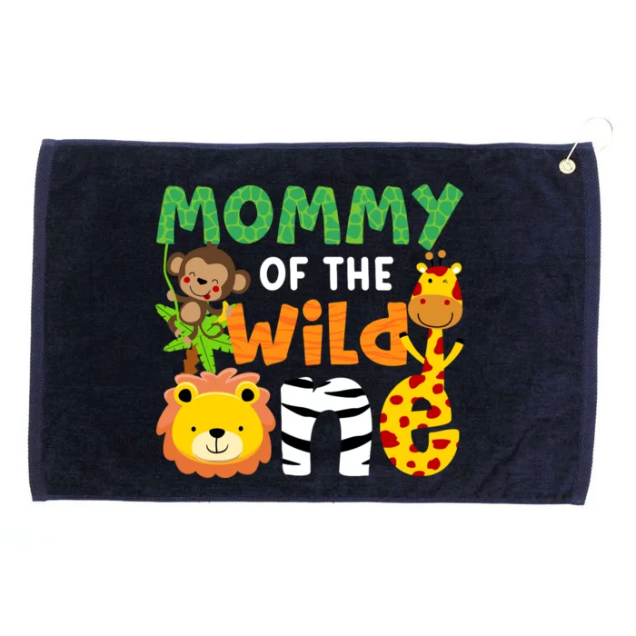 Mommy Of The Wild One Zoo Theme Bday Safari Jungle Animals Grommeted Golf Towel