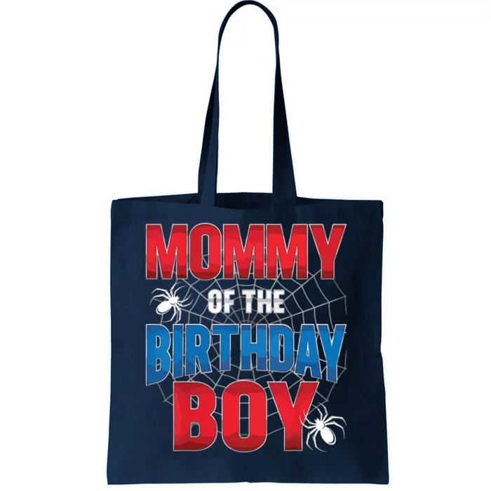 Mommy Of The Birthday Boy Costume Spider Web Birthday Party Tote Bag