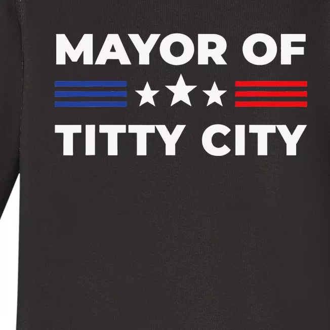 Mayor of Titty City Baby Long Sleeve Bodysuit