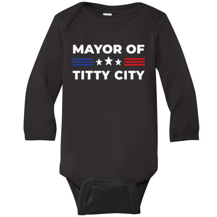 Mayor of Titty City Baby Long Sleeve Bodysuit