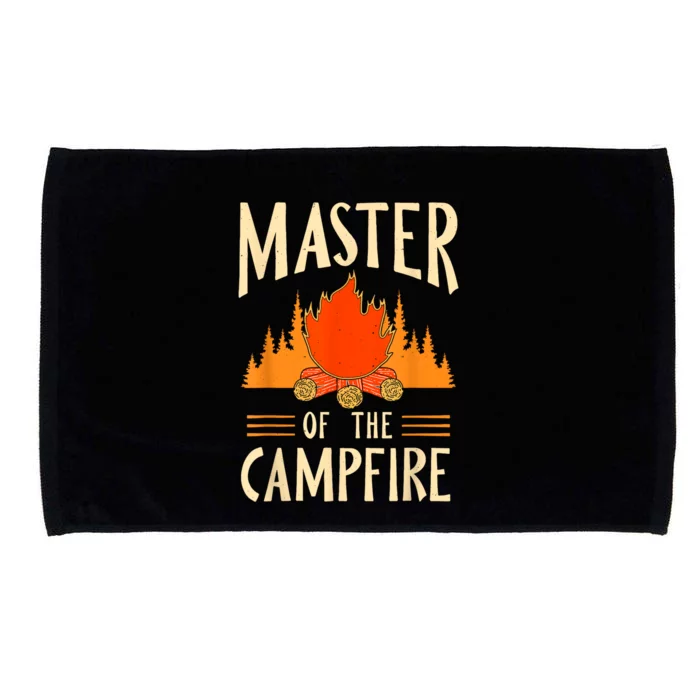 Master Of The Campfire Campsite Lover Camp Camping Camper Microfiber Hand Towel