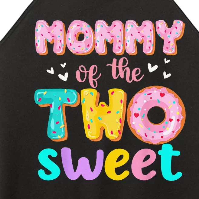 Mommy Of The Two Sweet Donut Birthday Family Theme Women’s Perfect Tri Rocker Tank