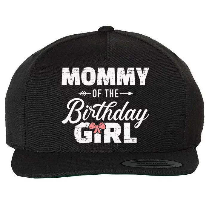 Mommy Of The Birthday Daughter Girl Matching Family Wool Snapback Cap