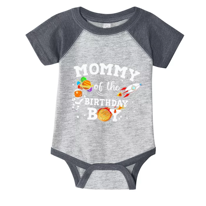 Mommy Of The Birthday Astronaut Space Theme Infant Baby Jersey Bodysuit