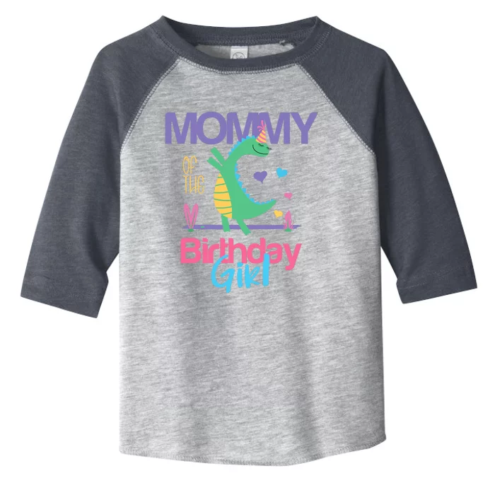 Mommy Of The Birthday Girl Dinosaur Theme Matching Family Toddler Fine Jersey T-Shirt