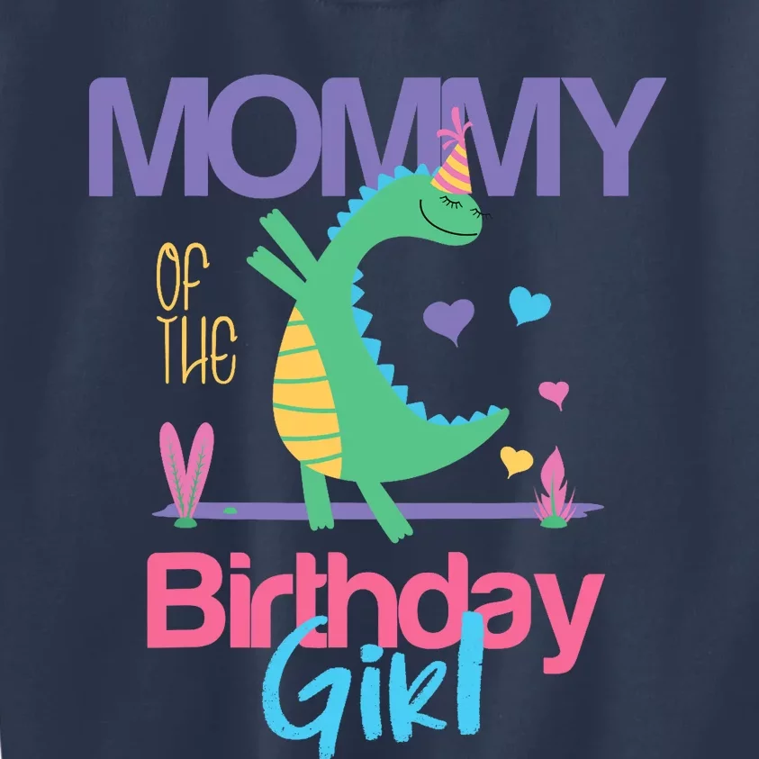 Mommy Of The Birthday Girl Dinosaur Theme Matching Family Kids Sweatshirt