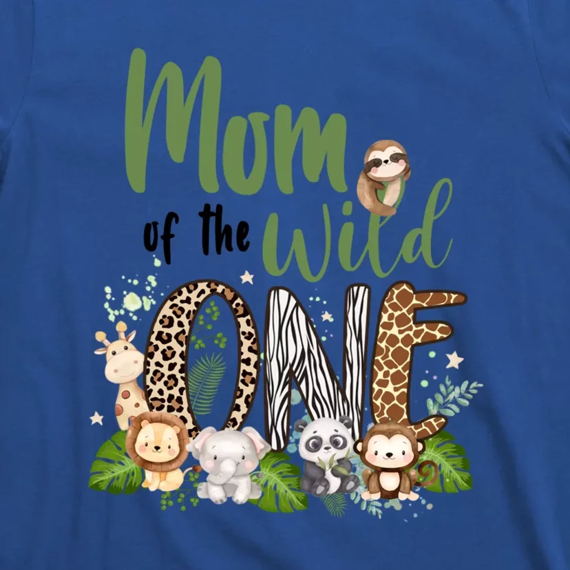 Mom Of The Wild One Zoo Birthday Safari Jungle Animal T-Shirt