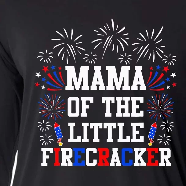 Mama Of The Little Firecracker 4th Of July Birthday Cooling Performance Long Sleeve Crew