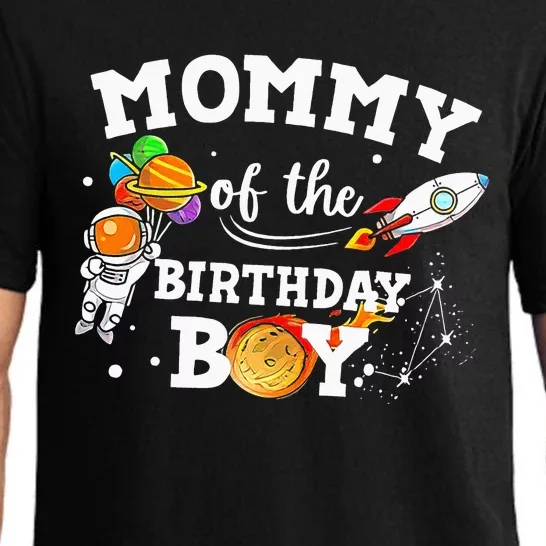 Mom of the Birthday Astronaut  Space Theme Birthday Pajama Set