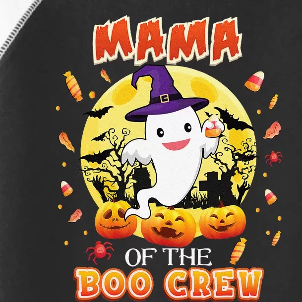 Mama Of The Boo Crew Halloween Cute Ghost Pumpkin Scary Toddler Fine Jersey T-Shirt