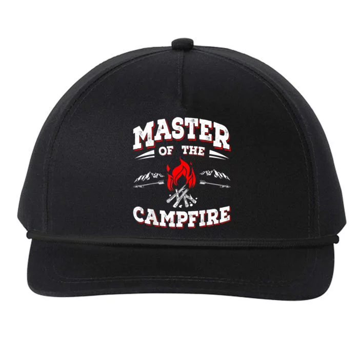 Master Of The Campfire Funny Camping Gift For Campers Snapback Five-Panel Rope Hat