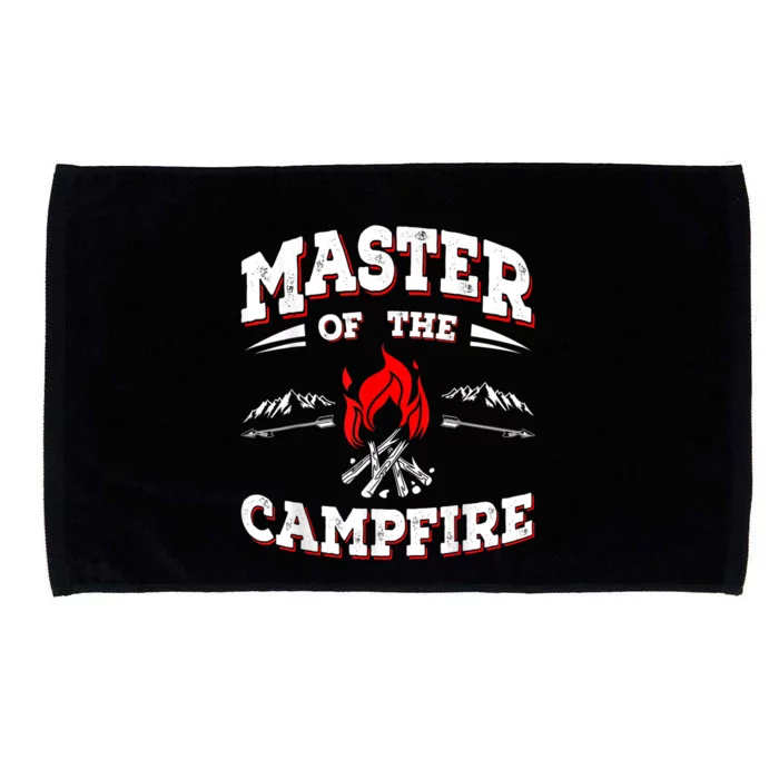 Master Of The Campfire Funny Camping Gift For Campers Microfiber Hand Towel