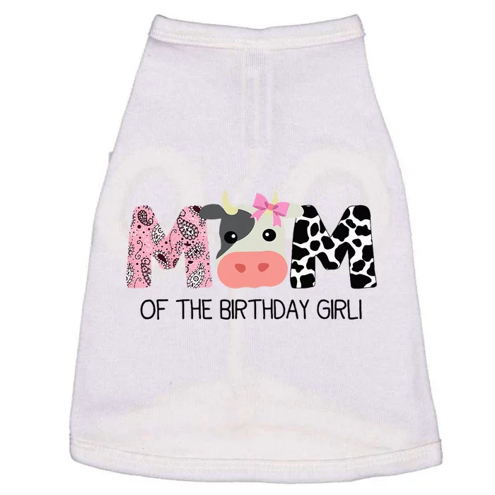 Mom Of The Birthday For Girl Cow Farm Birthday Cow Mommy 1st Doggie Tank