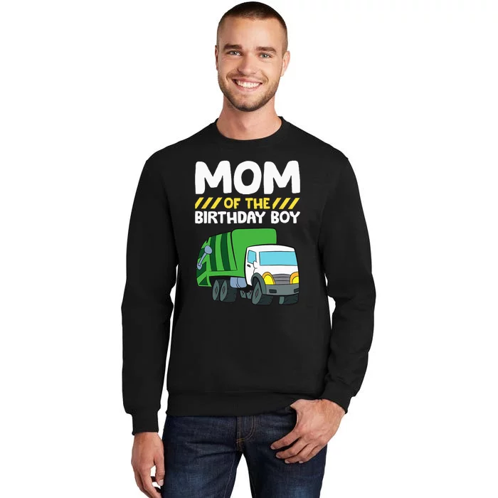 Mom Of The Birthday Boy Garbage Truck Birthday Party Sweatshirt