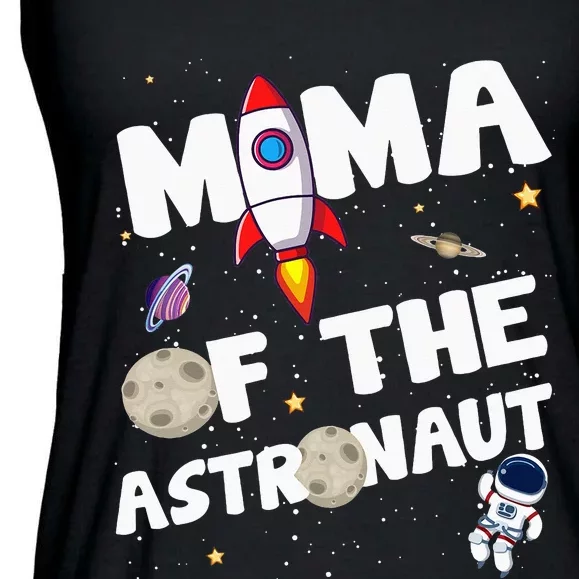 Mama of the Astronaut Space Theme Birthday Party Mom Ladies Essential Flowy Tank