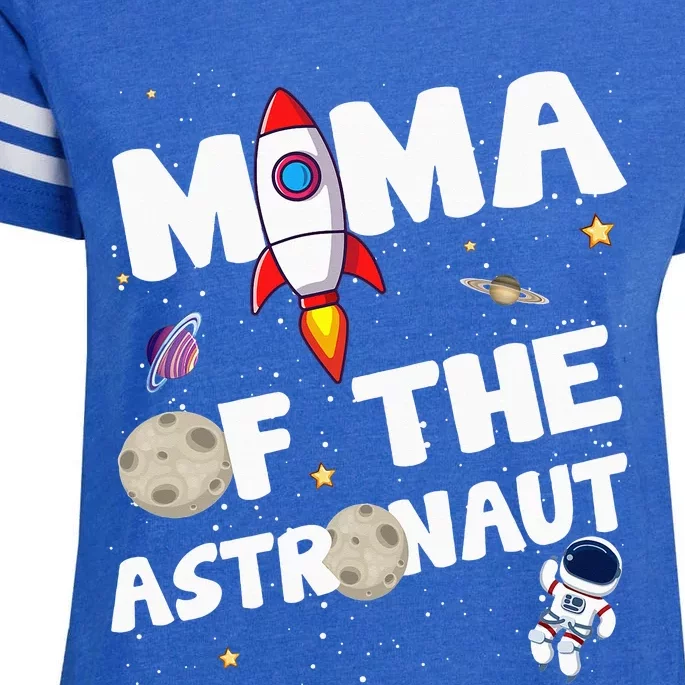 Mama of the Astronaut Space Theme Birthday Party Mom Enza Ladies Jersey Football T-Shirt