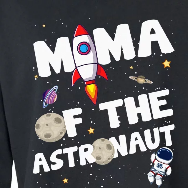 Mama of the Astronaut Space Theme Birthday Party Cropped Pullover Crew