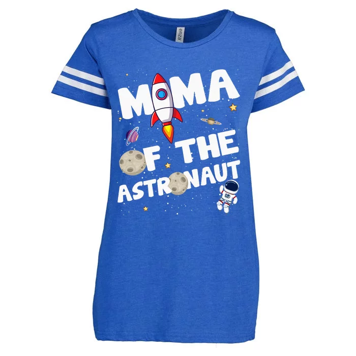 Mama of the Astronaut Space Theme Birthday Party Enza Ladies Jersey Football T-Shirt