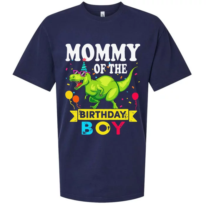 Mommy Of The Birthday Boy TRex RAWR Dinosaur Birthday Boy Sueded Cloud Jersey T-Shirt