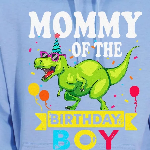 Mommy Of The Birthday Boy TRex RAWR Dinosaur Birthday Boy Unisex Surf Hoodie