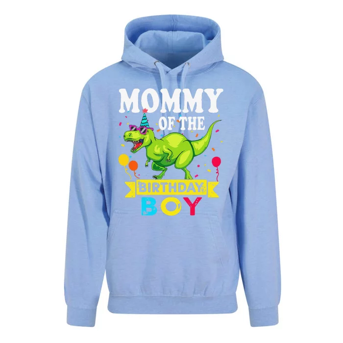 Mommy Of The Birthday Boy TRex RAWR Dinosaur Birthday Boy Unisex Surf Hoodie