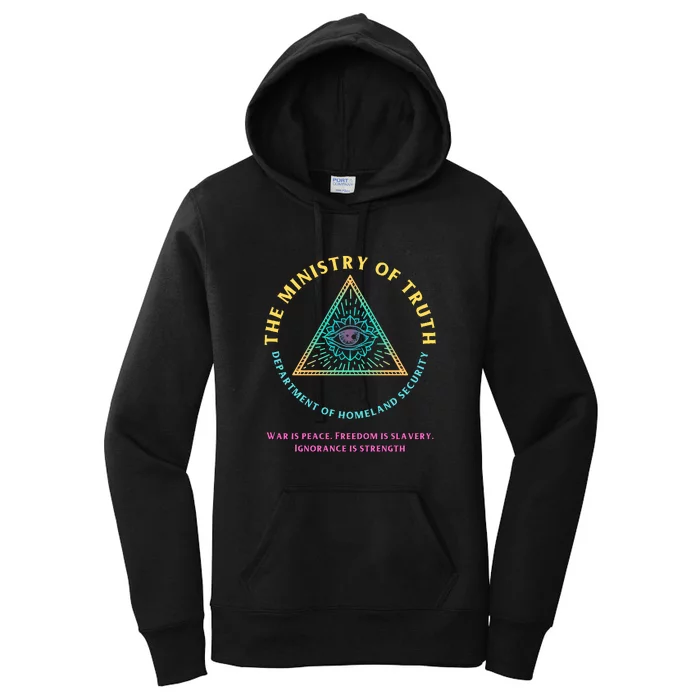 Ministry Of Truth Free Speech Anti Woke MAGA Republican Women's Pullover Hoodie