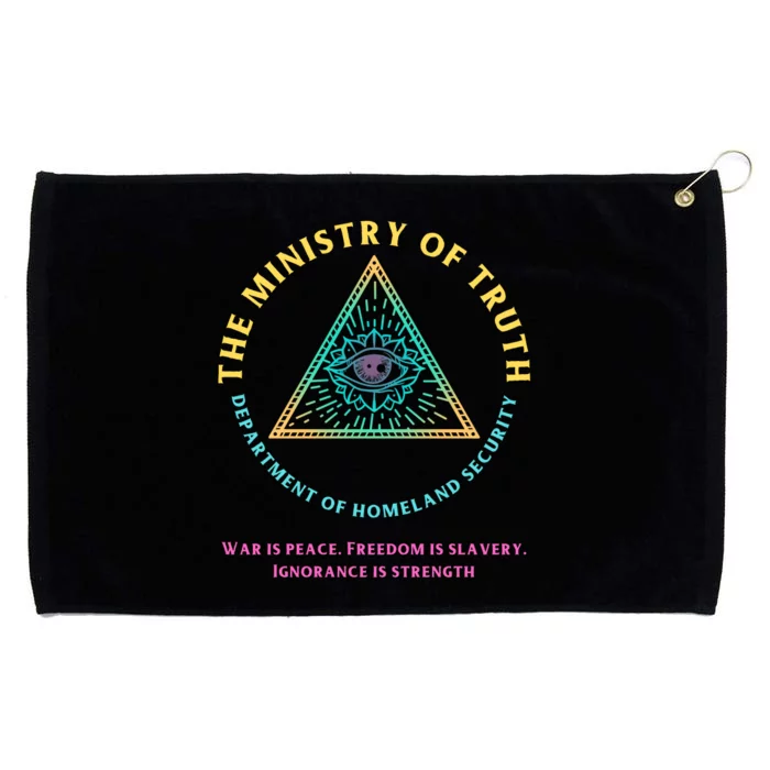 Ministry Of Truth Free Speech Anti Woke MAGA Republican Grommeted Golf Towel