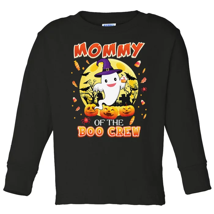 Mommy Of The Boo Crew Halloween Cute Ghost Pumpkin Scary Toddler Long Sleeve Shirt