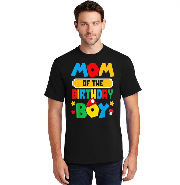 Mom Of The Birthday Boy Game Tall T-Shirt