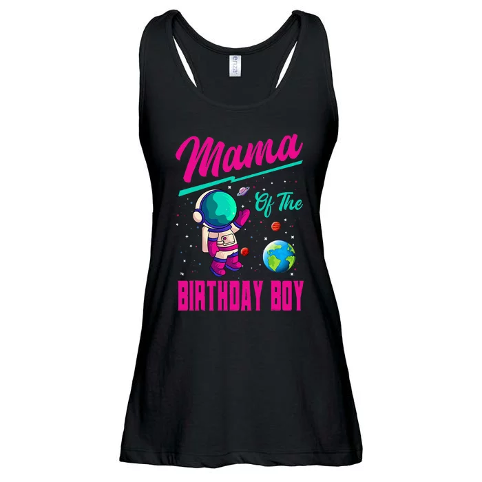 Mama of the Astronaut Space Theme Birthday Party Ladies Essential Flowy Tank