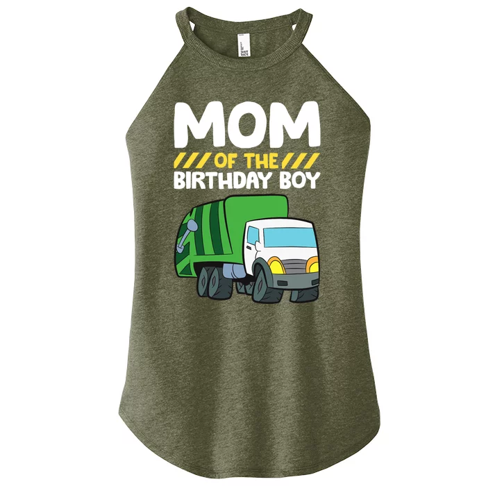 Mom Of The Birthday Boy Garbage Truck Birthday Party Women’s Perfect Tri Rocker Tank