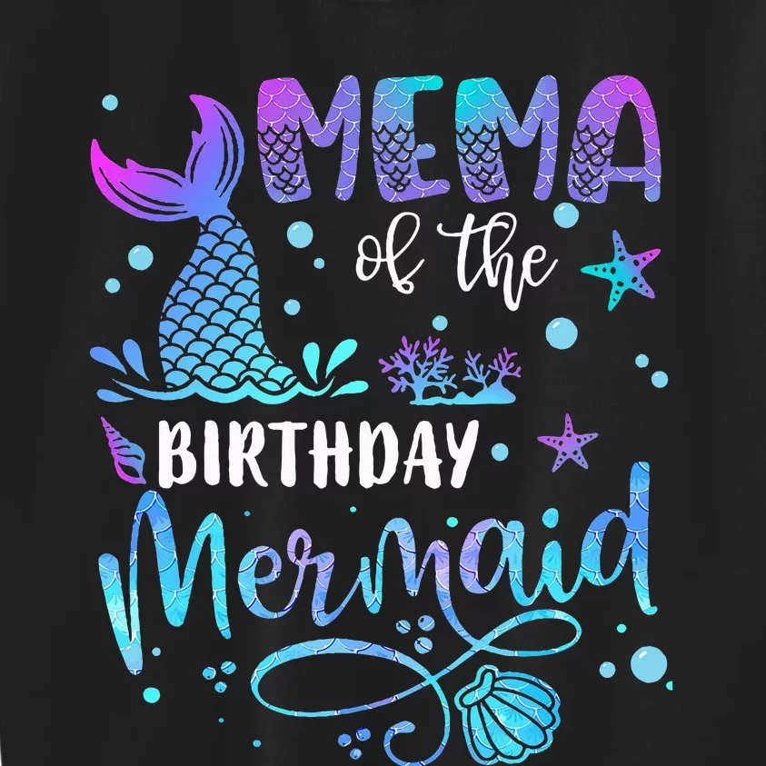 Mema Of The Birthday Mermaid Matching Family Kids Sweatshirt