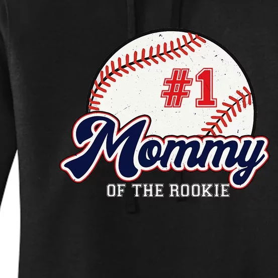 Mommy of the Rookie Tee Rookie of the Year Baseball Mama Women's Pullover Hoodie