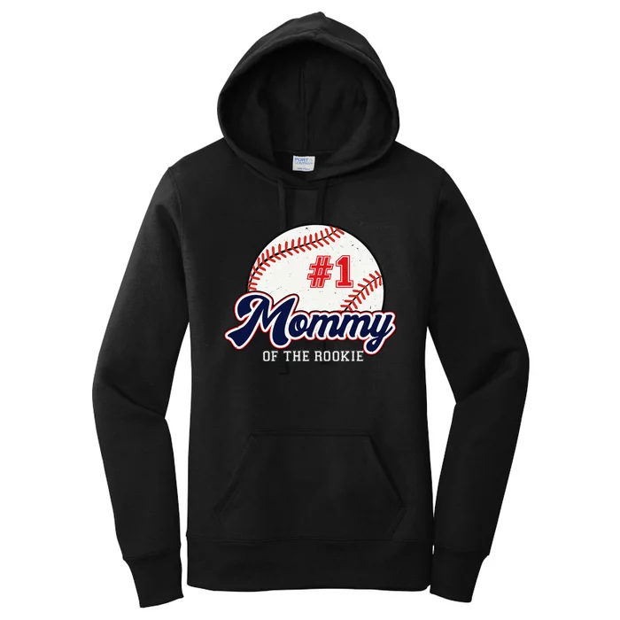 Mommy of the Rookie Tee Rookie of the Year Baseball Mama Women's Pullover Hoodie