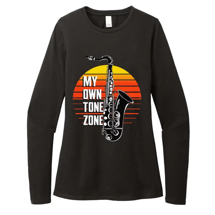 My Own Tone Zone Funny Saxophone Womens CVC Long Sleeve Shirt