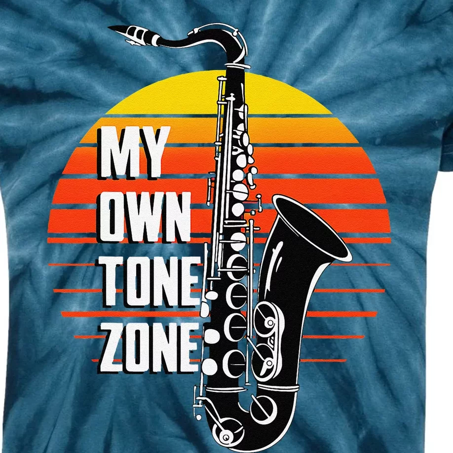 My Own Tone Zone Funny Saxophone Kids Tie-Dye T-Shirt