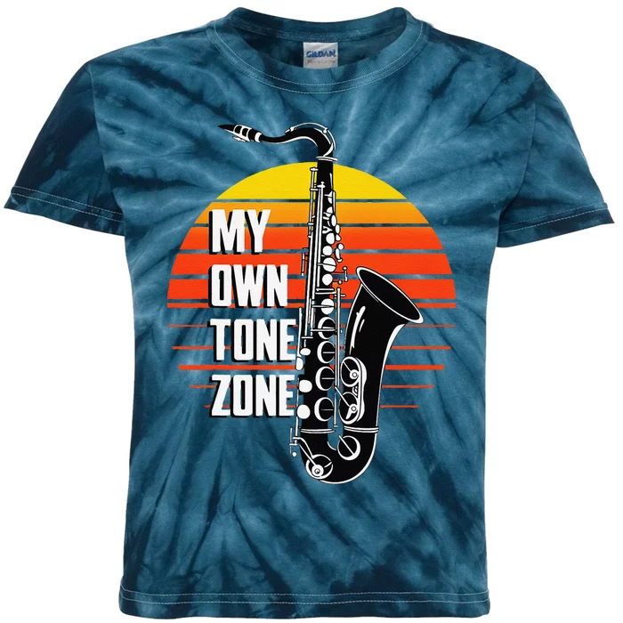 My Own Tone Zone Funny Saxophone Kids Tie-Dye T-Shirt