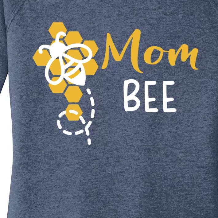 Mom Of The Bee 1st Birthday Outfit First Bee Day Family Cool Gift Women's Perfect Tri Tunic Long Sleeve Shirt