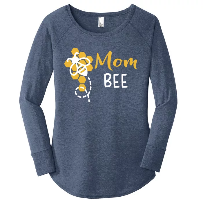 Mom Of The Bee 1st Birthday Outfit First Bee Day Family Cool Gift Women's Perfect Tri Tunic Long Sleeve Shirt