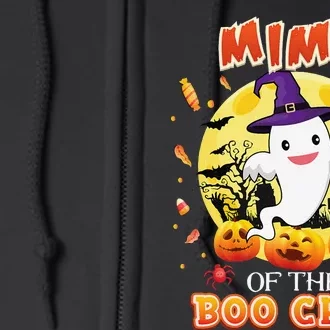 Mima Of The Boo Crew Halloween Cute Ghost Pumpkin Scary Full Zip Hoodie