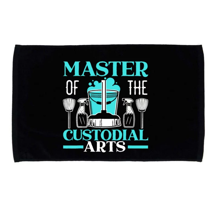 Master Of The Custodial Arts Janitor School Custodian Microfiber Hand Towel