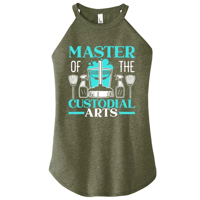 Master Of The Custodial Arts Janitor School Custodian Women’s Perfect Tri Rocker Tank